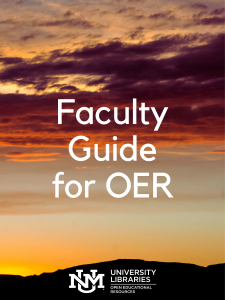 Faculty OER Guide book cover