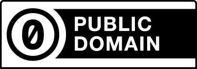 This is the Creative Commons 0 symbol, which includes the words public domain and the symbol of a zero inside of a circle.