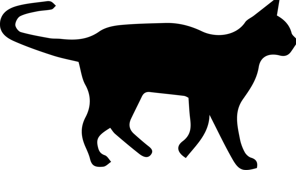 A silhouette of a cat.